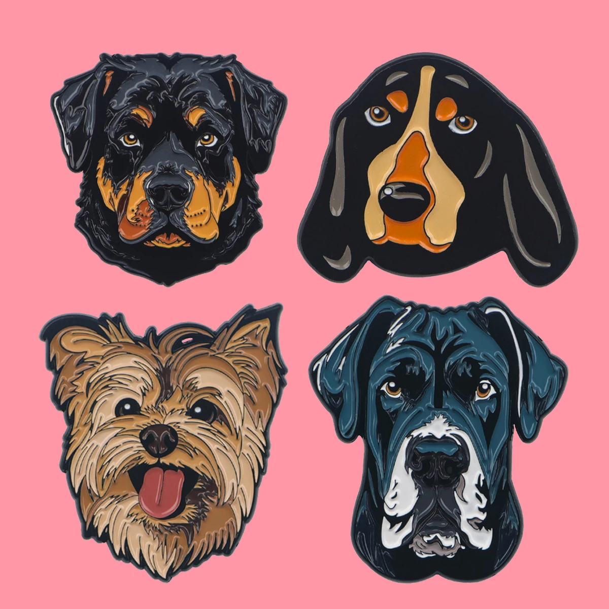 Niedliche Haustier-Hunde-Anstecknadeln, Cartoon-Tiere, Abzeichen, Broschen für Kleidung, Emaille-Anstecknadel, Damen-Abzeichen, Schmuck, Accessoires, Geschenke für Freunde