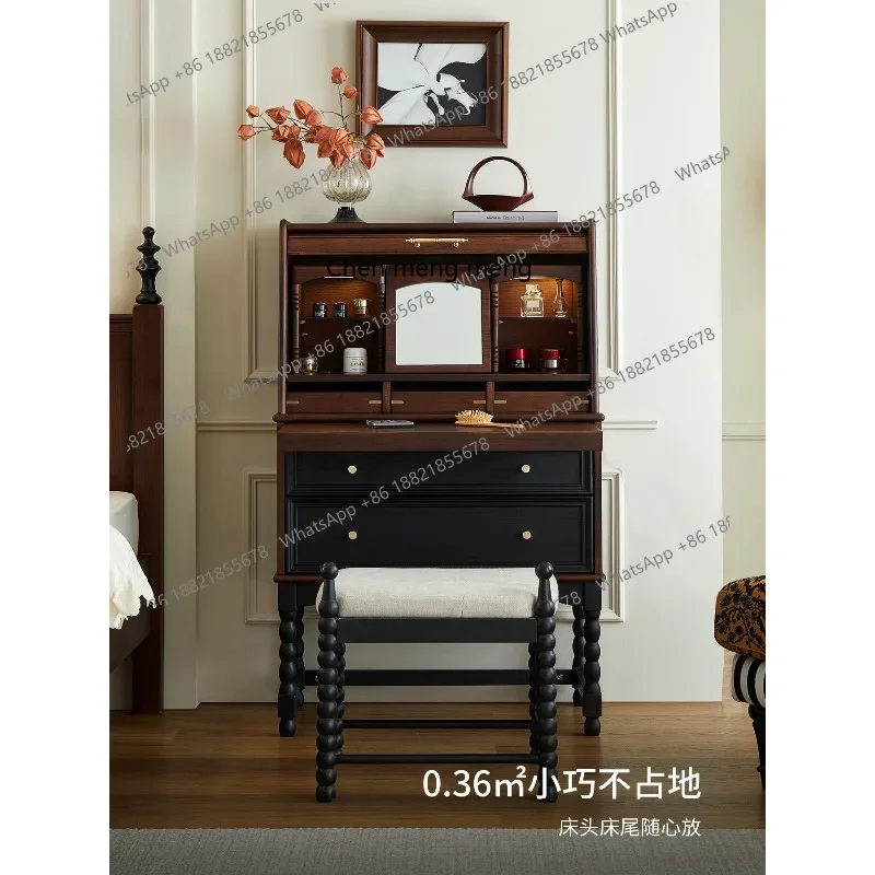 

E153 Dresser, studio, dressing table, small apartment bedroom, French retro solid wood dressing table