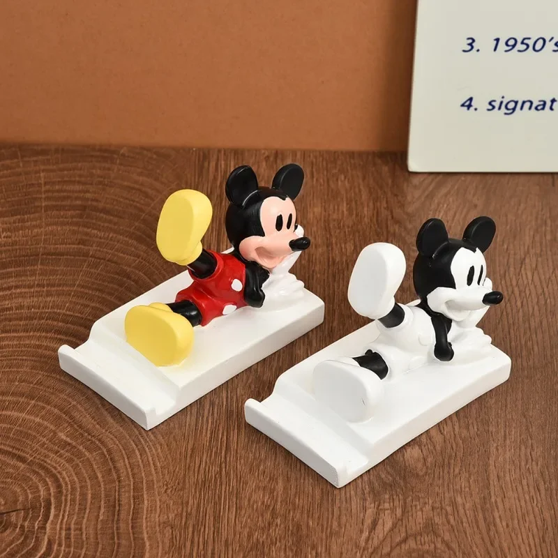 

Disney Mickey Mobile Phone Holder Resin Desktop Fixed Holder Home Supplies Kitchen Accessories Decorations Birthday Gifts