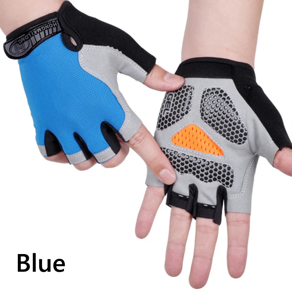 

Non slip Palm Athletic Gloves GEL Silicone Pad Breathable Half Finger Mittens Half Finger Bicycle Gloves Bicycle Road Race