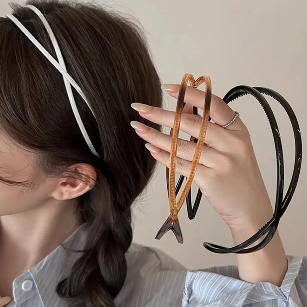1/3 PCS Oval Stirnband Elastische Haar Hoops Frauen Stirnbänder Haarband Mädchen Mode Koreanische Kopfbedeckungen Kaffee Zubehör – Detail 2