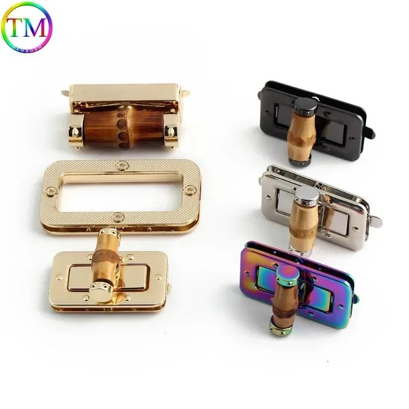 

4-20 комплектов, 43x25 мм и 61x33 мм, бамбуковый поворотный замок, защелкивающийся замок для сумок, сумок, поворотные пряжки, застежки, аксессуары для декора