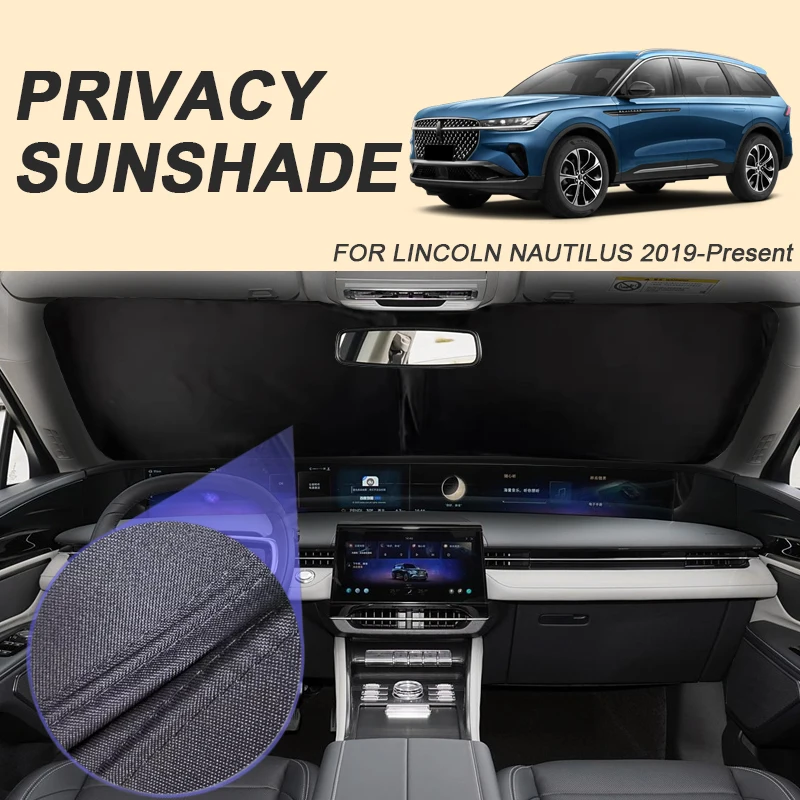 

Car Black Windows Privacy Sunshade For LINCOLN NAUTILUS 2019-Present Auto Anti-UV Heat Insulation Protect Cover Accessories