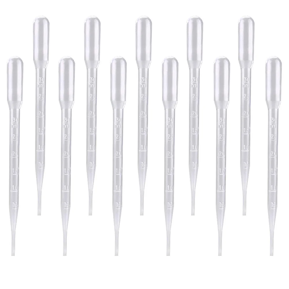 

300 Pcs Calibration Dropper Droppers for Essential Oils Laboratory Pipettes Chemistry Plastic 3ml