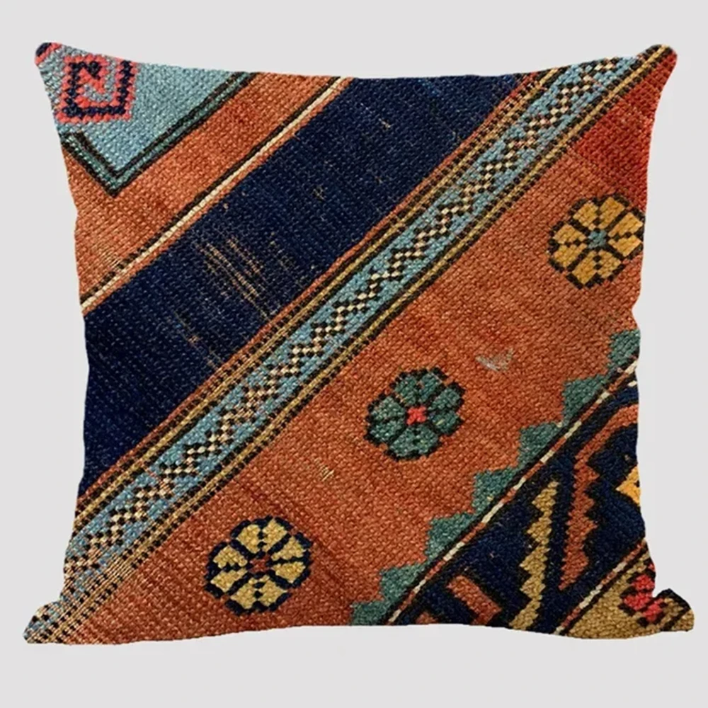 45x45cm Patterns Linen Cushions Case Multicolors Abstract Ethnic Geometry Print Decorative Pillows Case Living Room Sofa Pillow