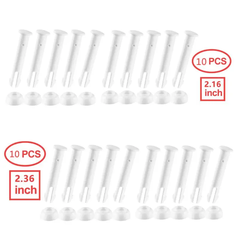 10 Pieces Plastic Swimming Pool Joint Pins & for Extra Rubber Seals Pool Replacement Parts No Wobble Easy to Use White