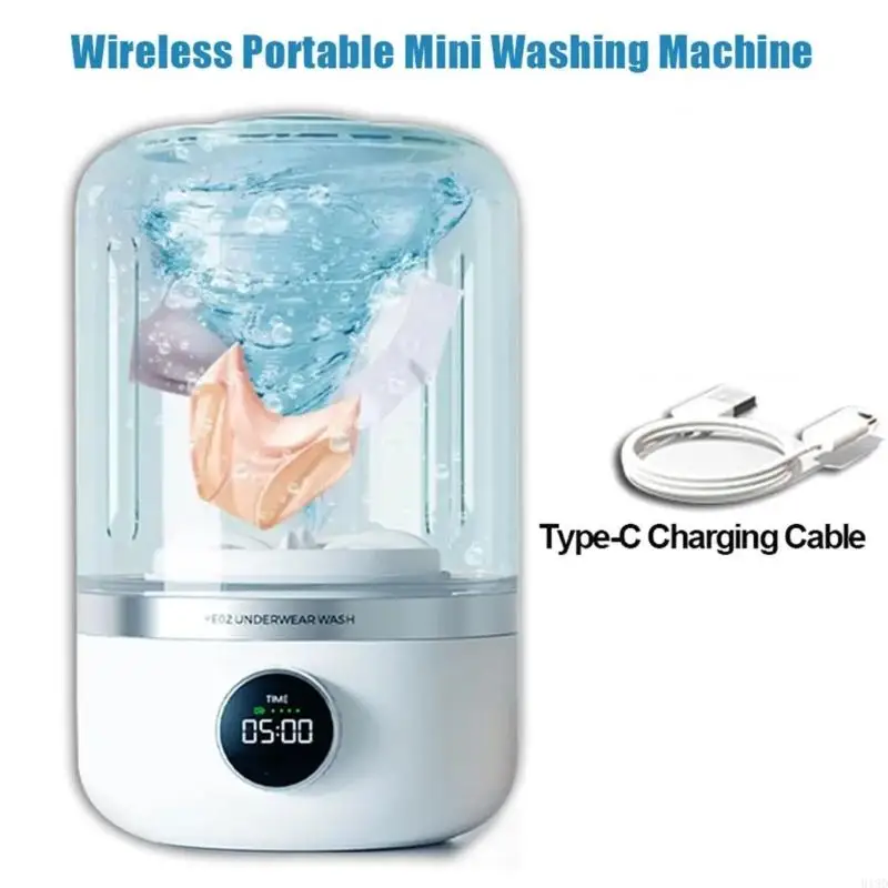 918D 무선 세탁기 휴대용 충전식 미니 세탁기 양말