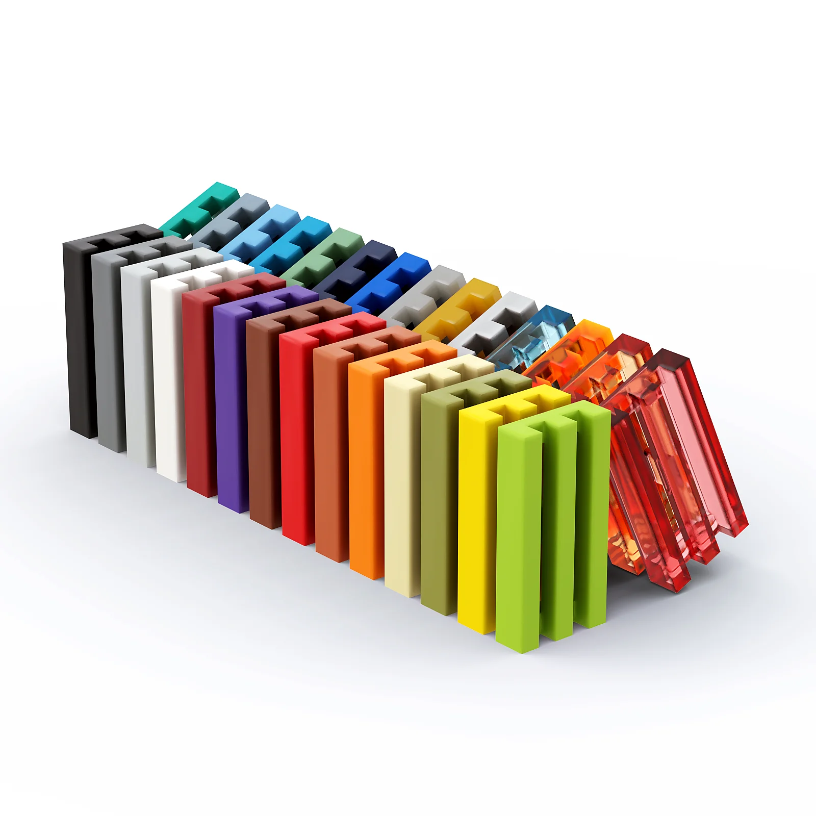 1ชิ้นตัวต่อ2412 30244ดัดแปลงอิฐ1X2ตัวต่อชุดของเล่น GBC โมดูลาร์จำนวนมากสำหรับชุดคอนกรีตที่มีเทคโนโลยีสูง