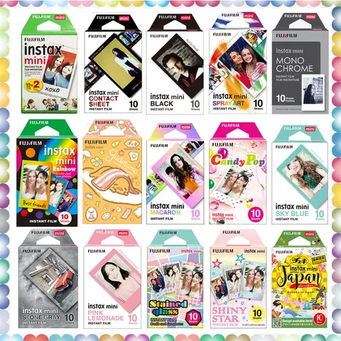 Fujifilm Instax Mini Kleurenfilm 10-50 Bladen Voor Fuji Instant Camera Mini 11 Mini 9 8 25 7S Camera Liplay Mini Link 2 SP-1 SP-2