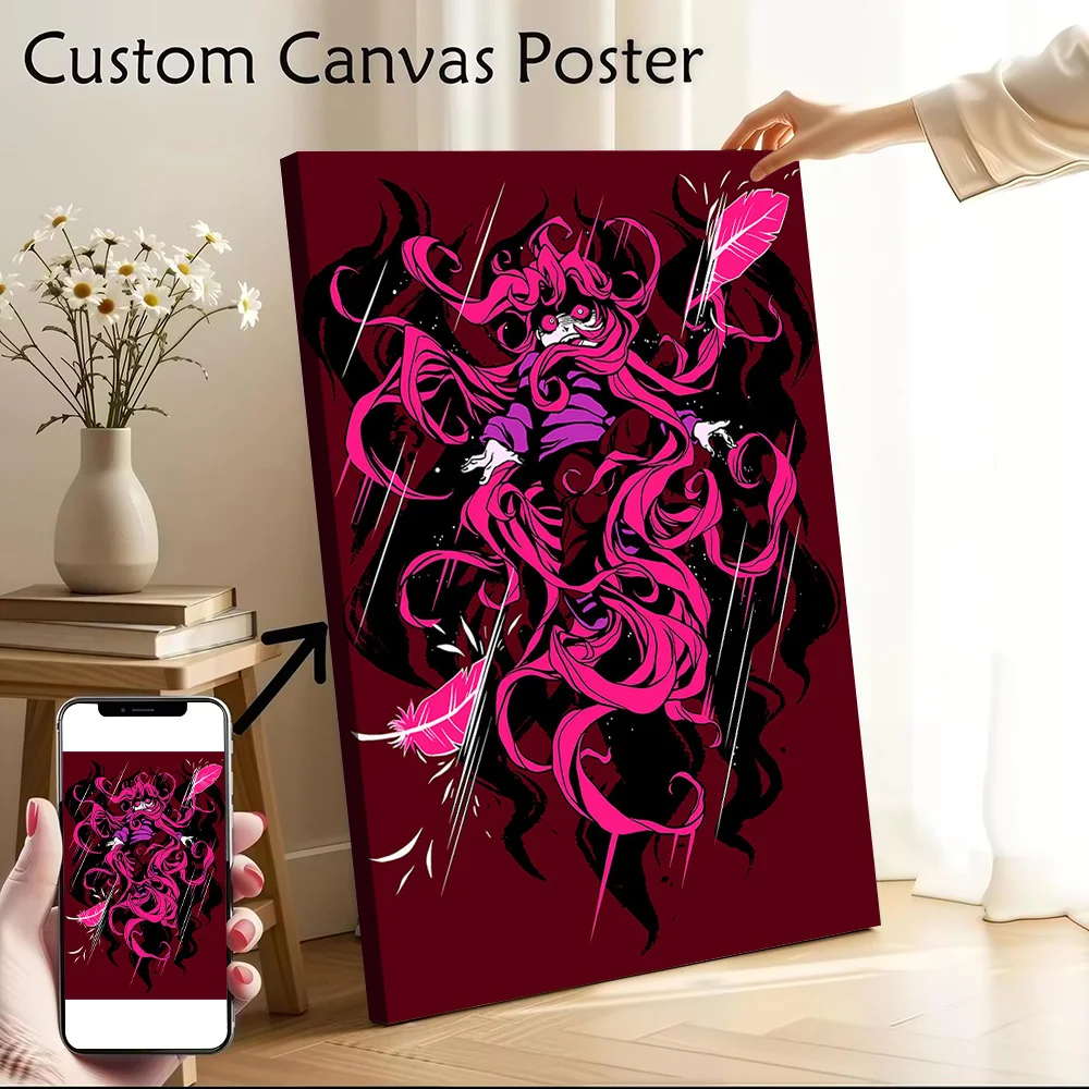 Celeste Game Badeline Canvas Poster Wall Art Customizable High Quality Printed Picture for Modern Living Room Pictures Bedroom