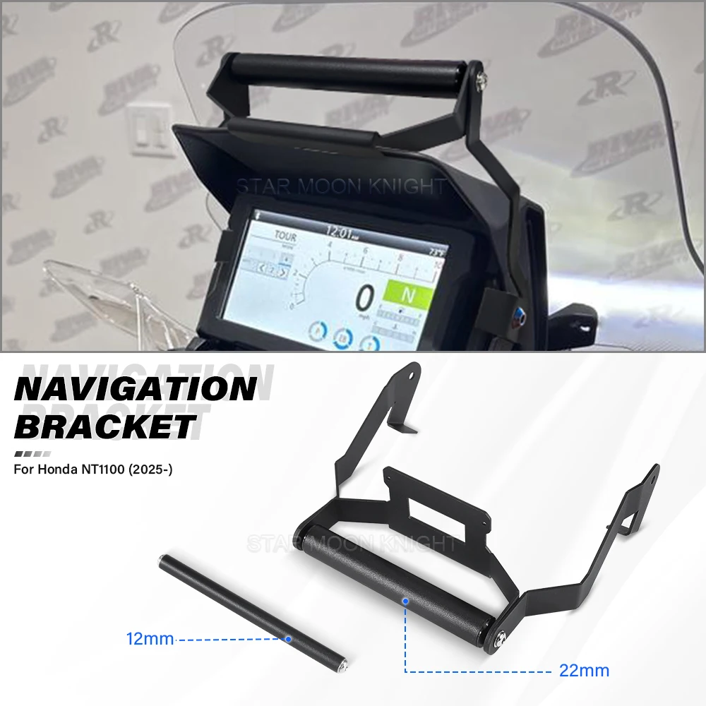

GPS Navigation Bracket Phone Holder Mount For HONDA NT1100 NT 1100 2025 Motorcycle Mobile Phone Navigator Support Rod Accessorie