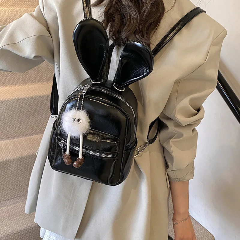 Cute Rabbit Ears Backpack 2 Girls' Fashion, Niche, Versatile Travel Backpack