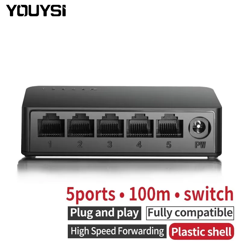 

Youysi 10/100 м YYS-1005M порта высокоскоростной мини-сетевой коммутатор RJ45 100 Мбит/с сетевой коммутатор Fast Ethernet