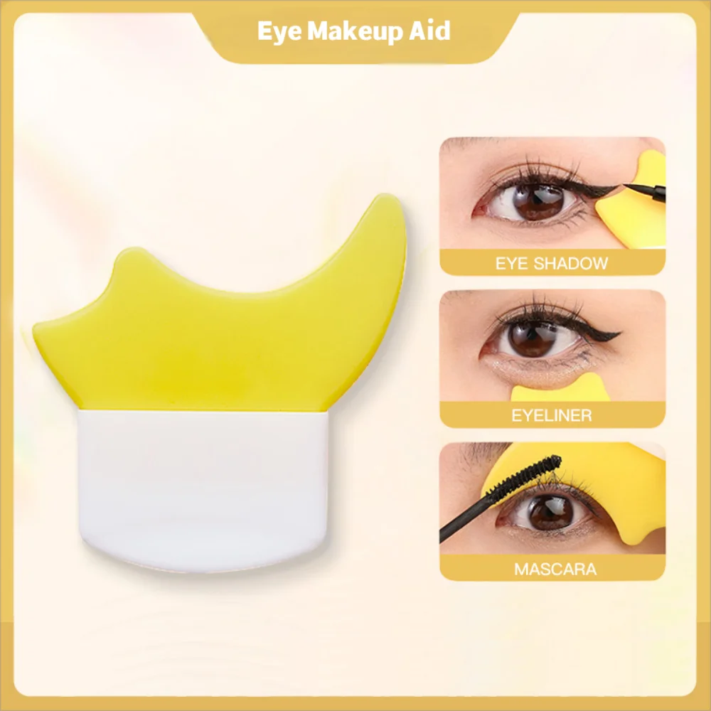 Multifunctionele oogmake-up hulpborstel Onderste wimper Trekken Eyeliner Breng oogschaduw aan Siliconen halvemaanvormige schoonheidstool