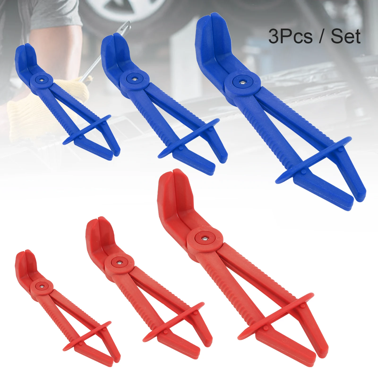 3pcs Sealing Clip Hose Clamp Pinch Off Pliers Flexible Hose Line Clamp Pliers for Automotive Fuel / Coolant / Radiator