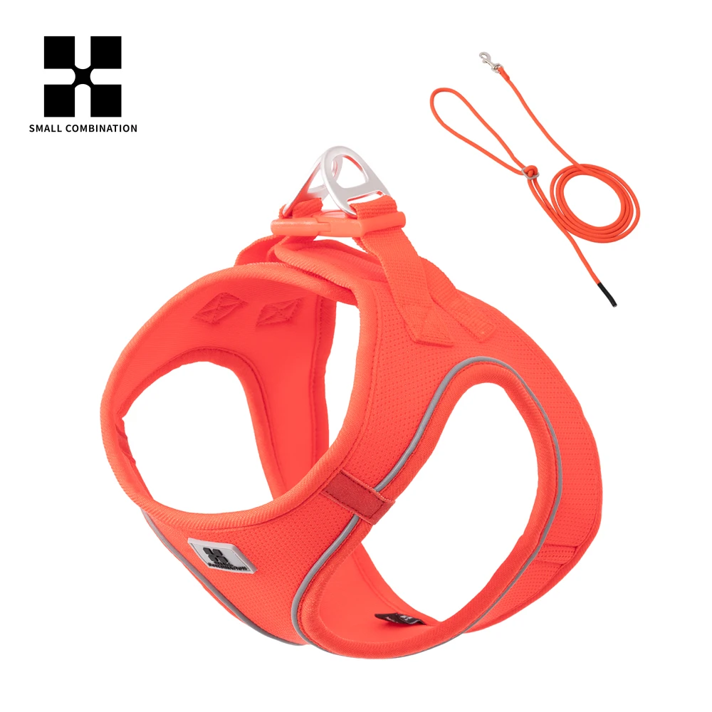 SMALL COMBINATION Hundegeschirr-Leine-Set für kleine und mittelgroße Hunde, verstellbar, reflektierend, Welpen- und Katzengeschirr, Haustierweste, Chihuahua, Dackel, Spazierengehen im Freien 6