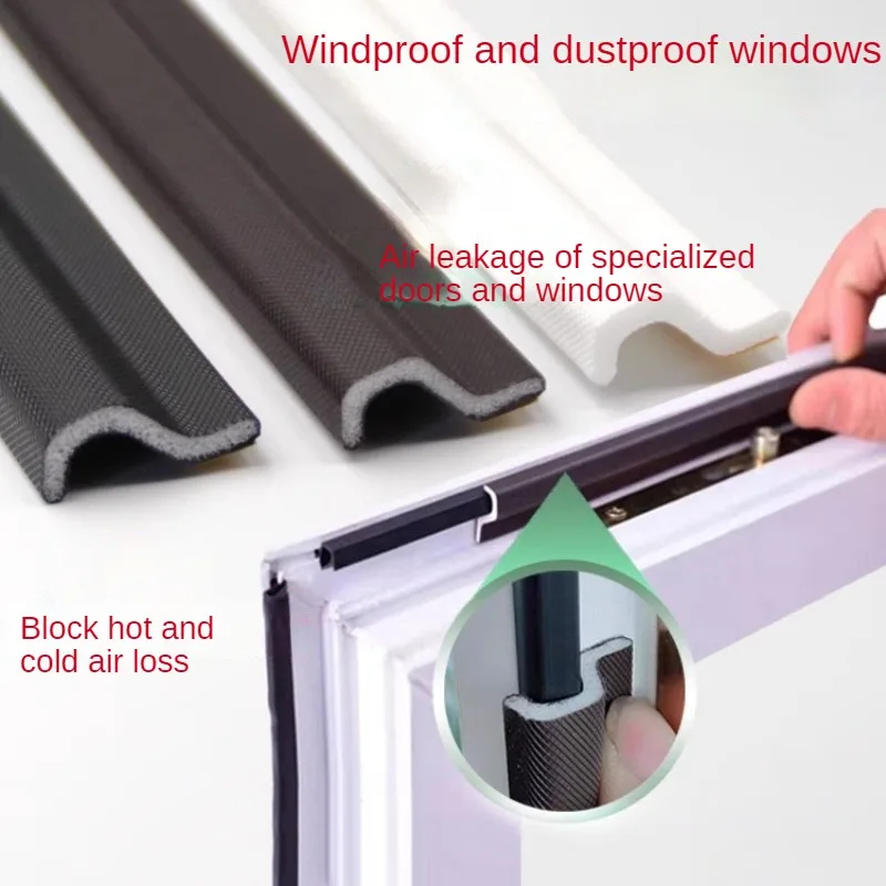 Plastic Steel Flat Window Sealing Strip Broken Bridge Aluminum Doors and Windows Sound Insulation Wind Leakage Rubber Strip