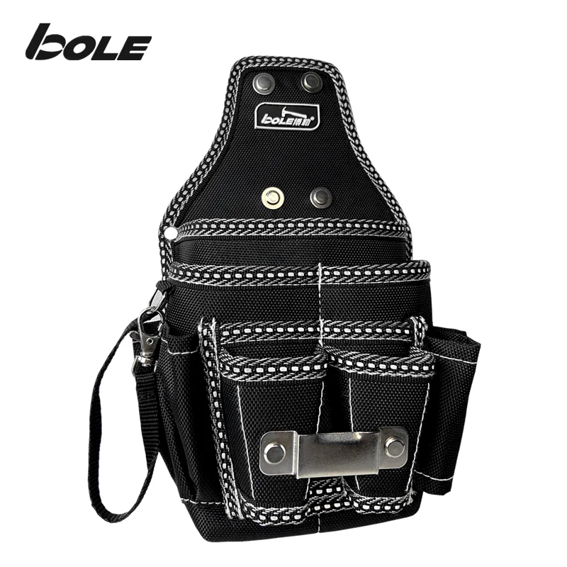 BOLE Professional Electrician Kit 600D Oxford Cloth Thickening Production Waterproof Wear - Resistant Waist Hanging Tool Bag