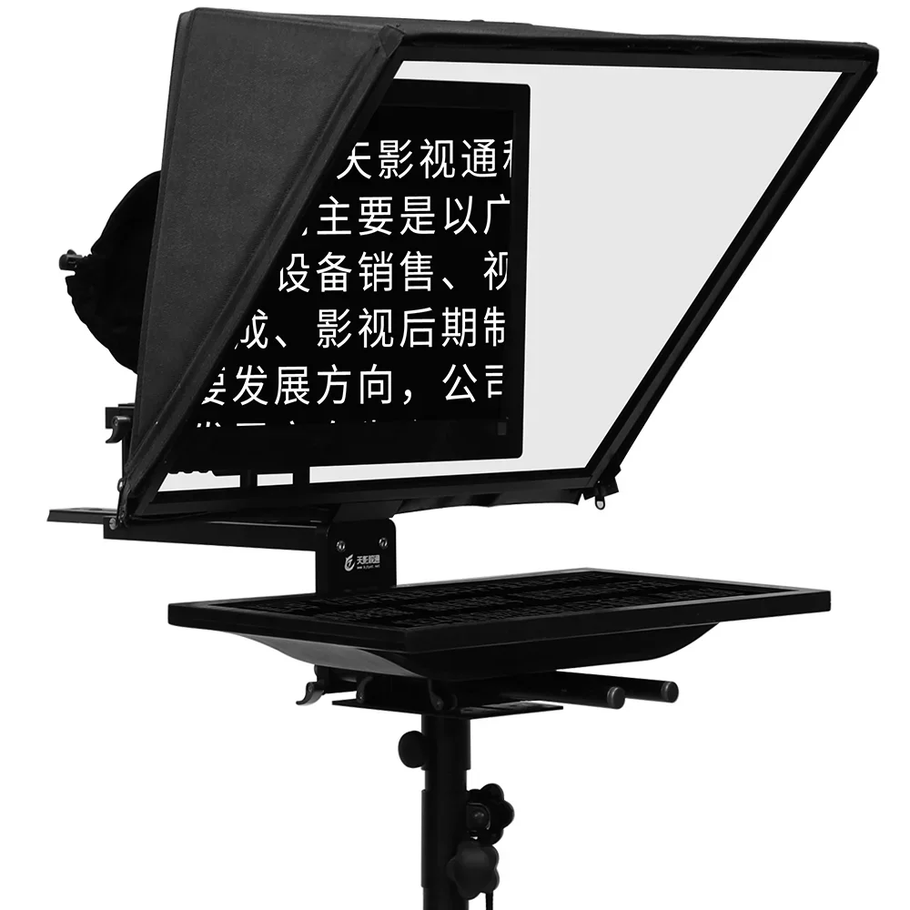 TS-200 Teleprompter com monitor de auto-teste, vídeo Teleprompter, esportes ao vivo, 10-30 pés, 19 e 20 Polegada, venda quente