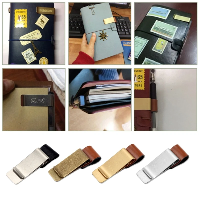 10 ชิ้น/เซ็ตปากกา Looped ปากกาคลิปปากกาโลหะ Looped ผู้ถือโน้ตบุ๊คปากกาปากกาคลิปอุปกรณ์สำนักงานสำหรับสมุดบันทึก