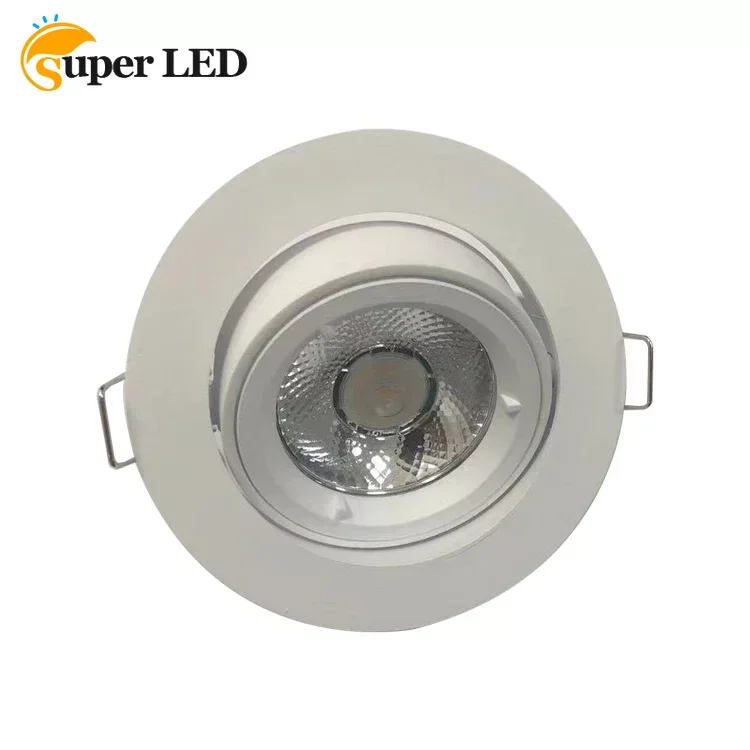 Bulat bola mata LED 6W lampu sorot Downlight pencahayaan fixturelpu Siling langit-langit Downlight dekorasi seng Alloy