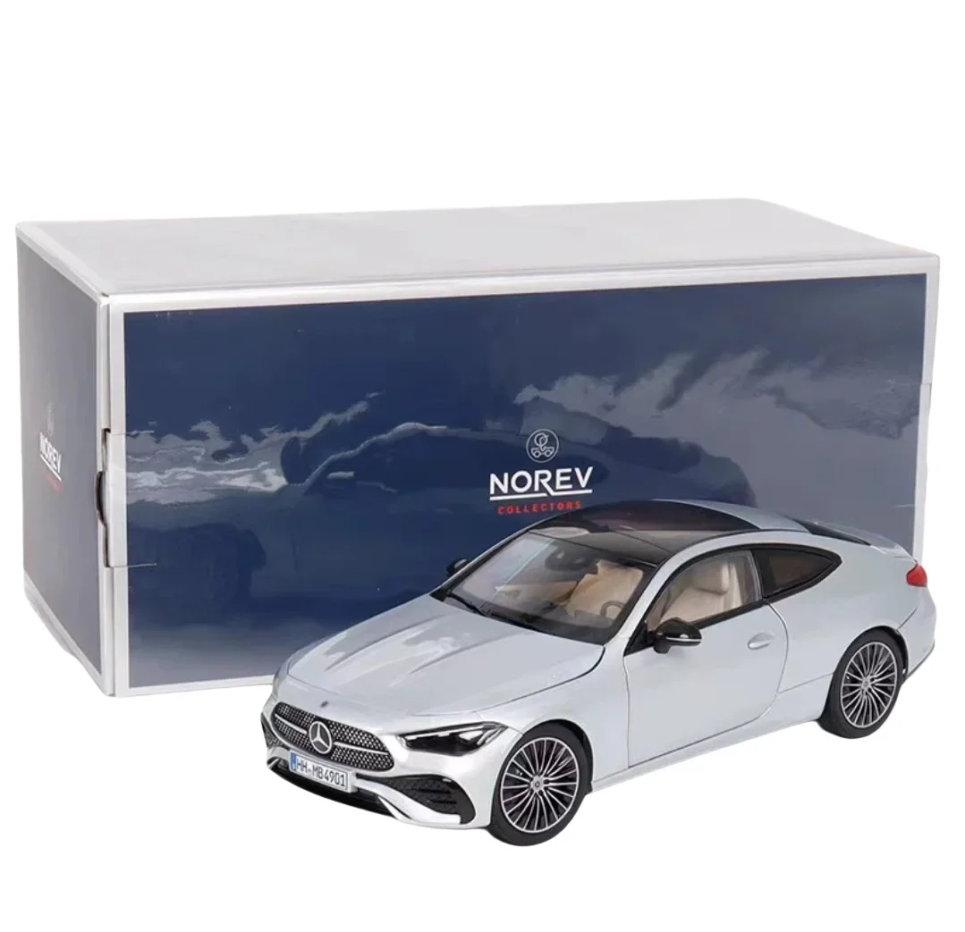 1:18 NOREV Mercedes-Benz CLE 2024 Paar nieuwe coupe legering compressie as miniatuur simulatie model, volwassen decoratie, jongen speelgoed