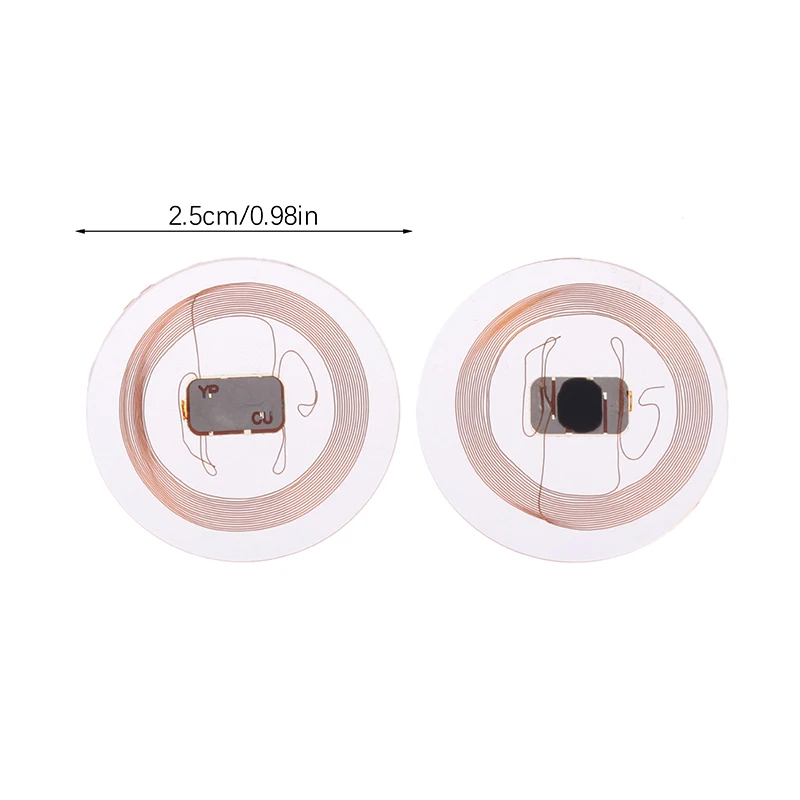 5/10pcs CUID NFC Tag 25mm Rewritable Transparent Coin Card NFC Label For Proximity Keyfobs Tags Access Contol Super Thin NFC