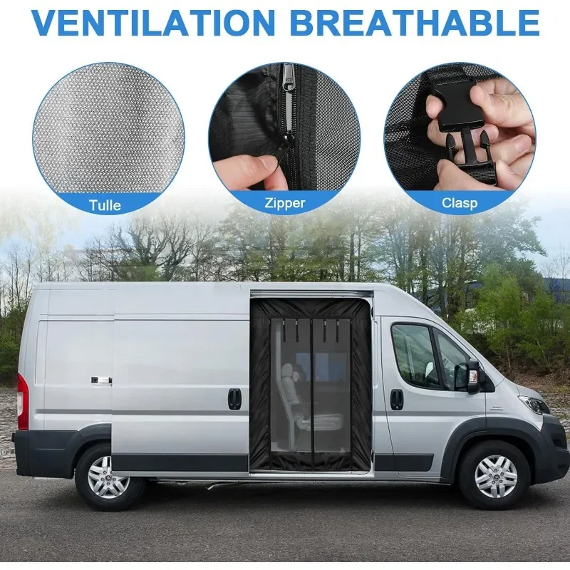 Van Mosquito Net with Zipper Trunk Ventilation Mesh for Fiat Ducato / Peugeot Boxer / Citroen Relay 2006+