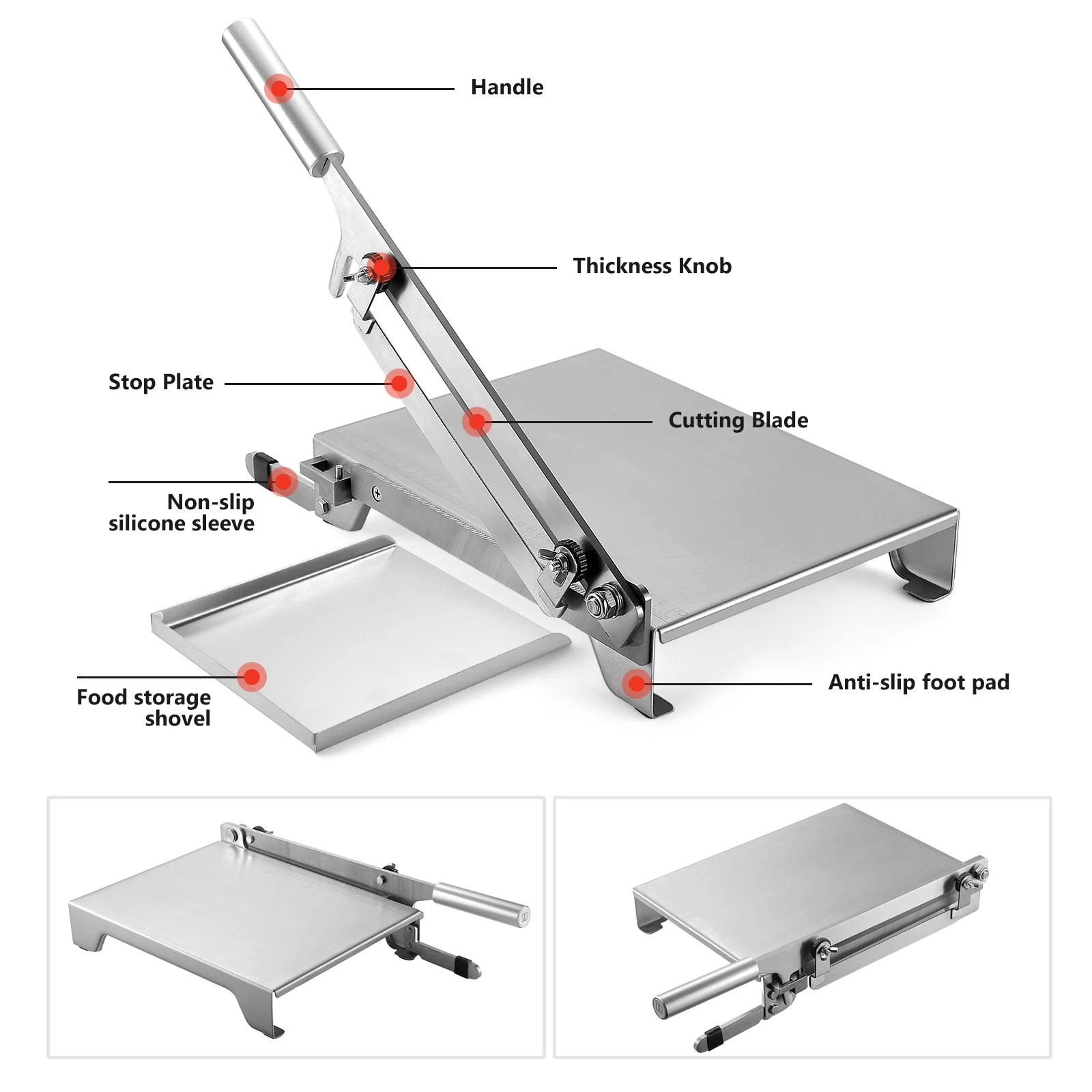 9.5/13.5 Inch Commercial Frozen Meat Slicer Bone Cutting Machine Minced Lamb Bone Meat Cutter Chicken Duck Fish Ribs Lamb Tools