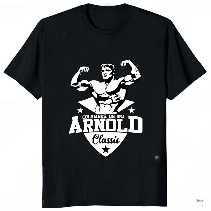 Arnold Schwarzenegger Mr Olympia Conquer T-shirt Casual Fashion Breathe Comfort Man T Shirt Loose Streetwear Harajuku Unisex