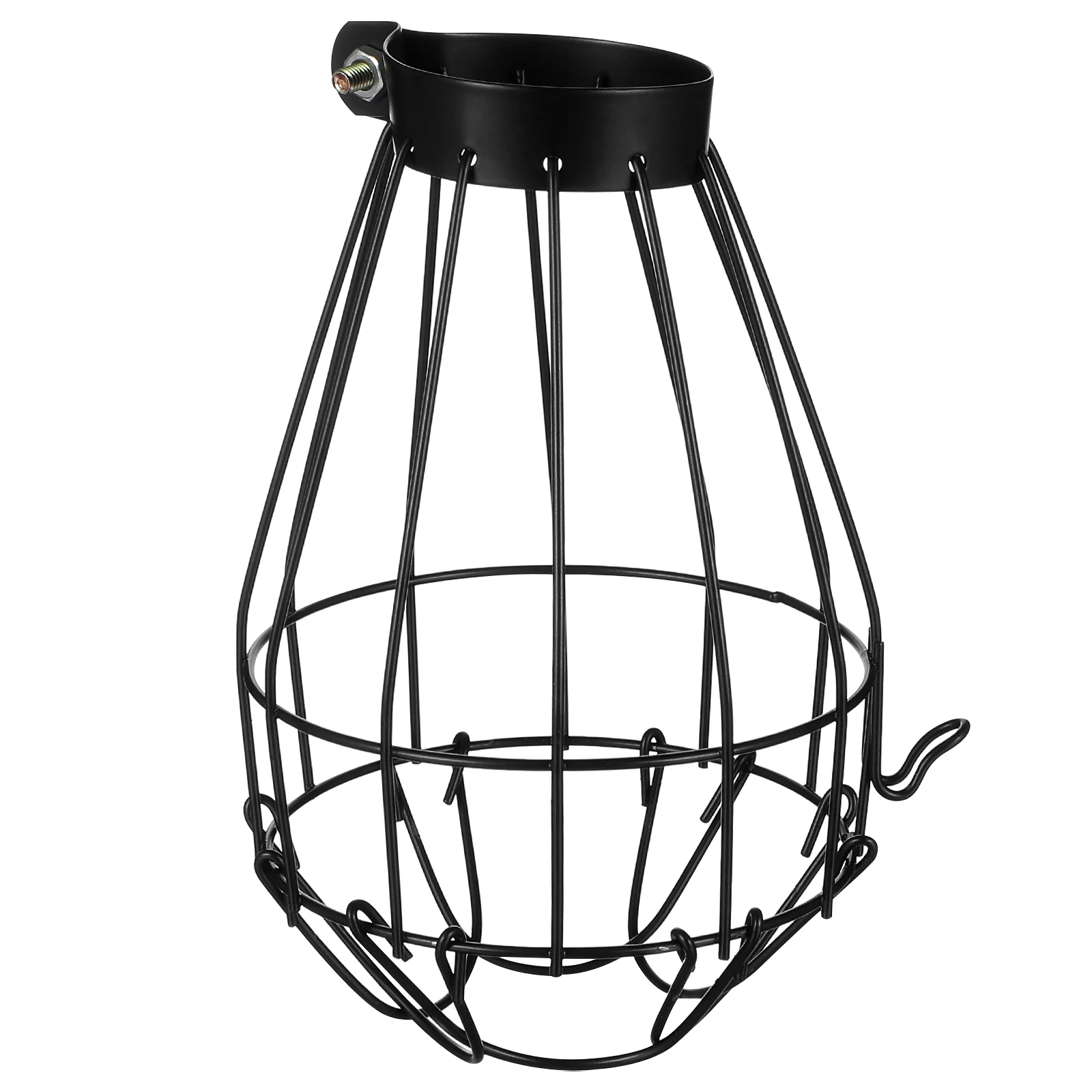 

Heated Ceramic Lampshade Black Coating Durable Iron Material Pet Cage Lampshade Insulation Lamp Shade Heating Lamp Cover Reptile