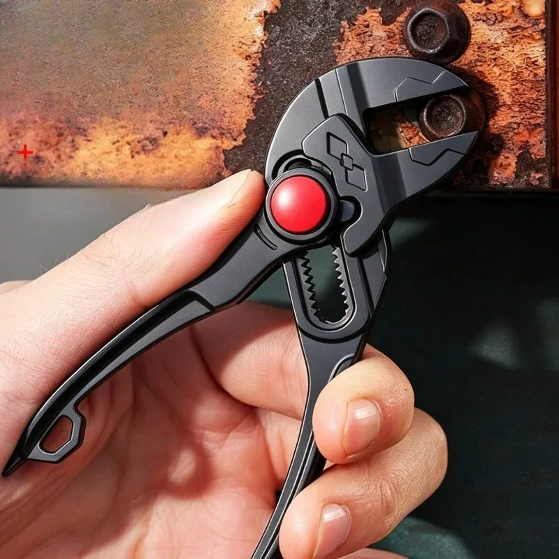 4 Inch Adjustable Water Pump Pliers Mini Multifunctional Plumbing Pipe Wrench Industrial Grade High Hardness Hand Tool view 5