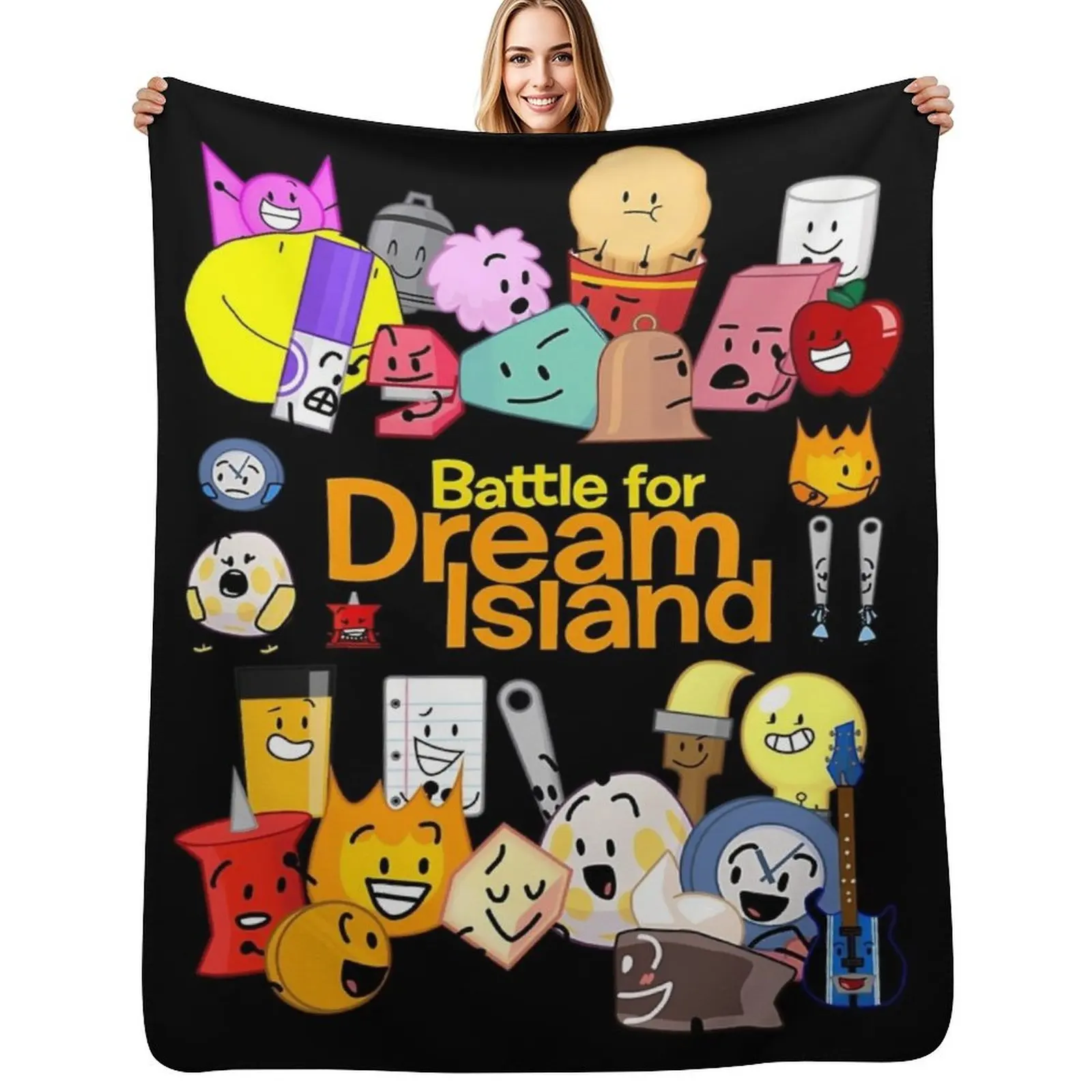 

Battle For Dream Island Throw Blanket Travel Size Cozy Blanket for Plane Train