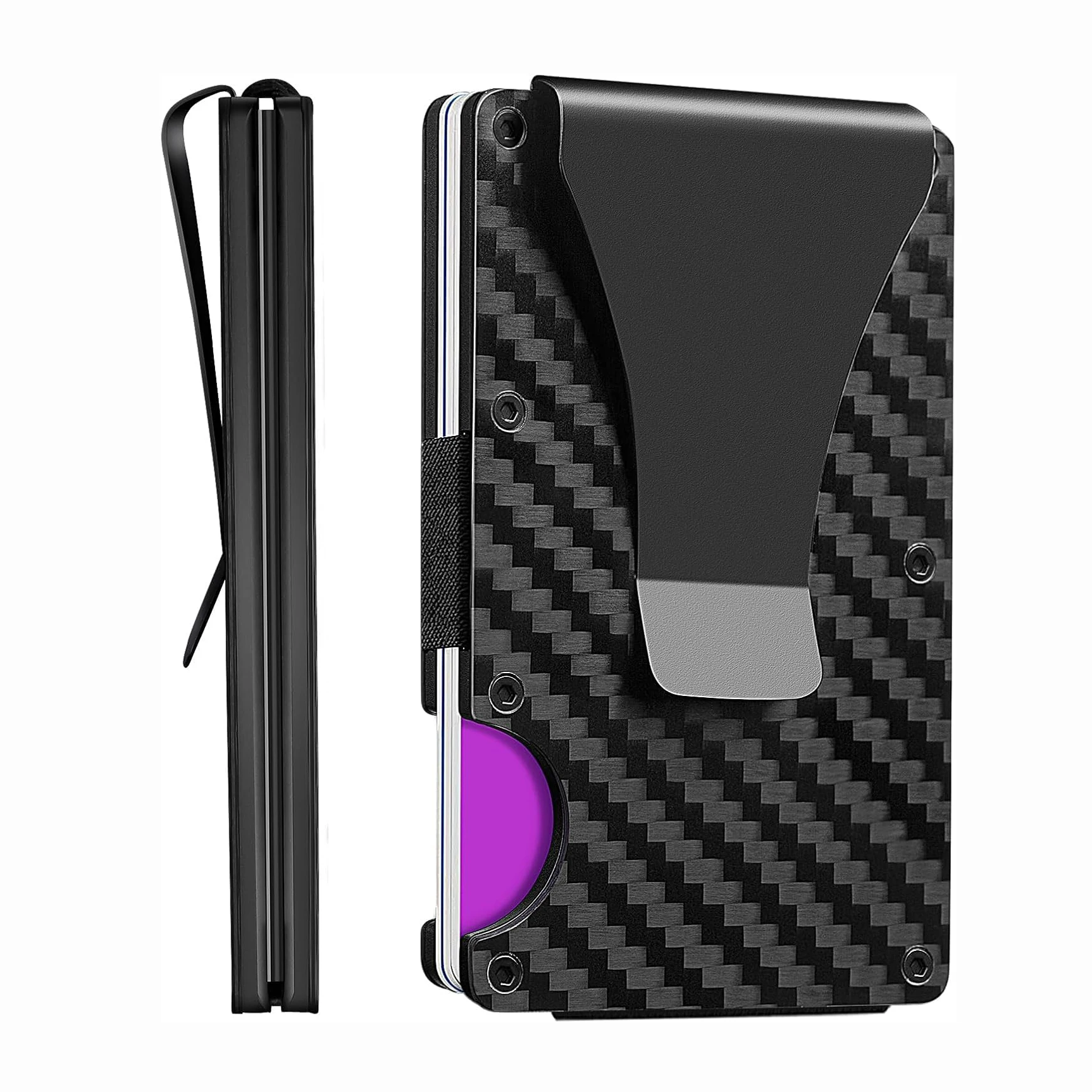 

Credit Card Holder - Carbon Fiber Slim Wallet with RFID Blocking Front Pocket Carbon Wallet for Daily Business Casual Use