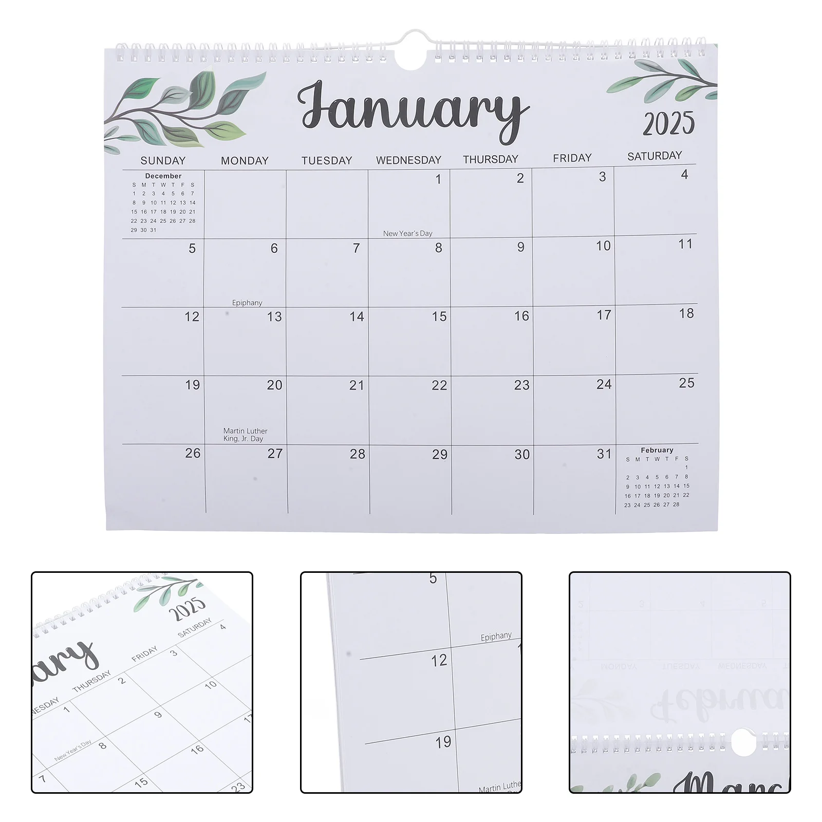 

Monthly Planner Calendar 2024-2025 Desk Wall White Board Paper for Home Coil Office