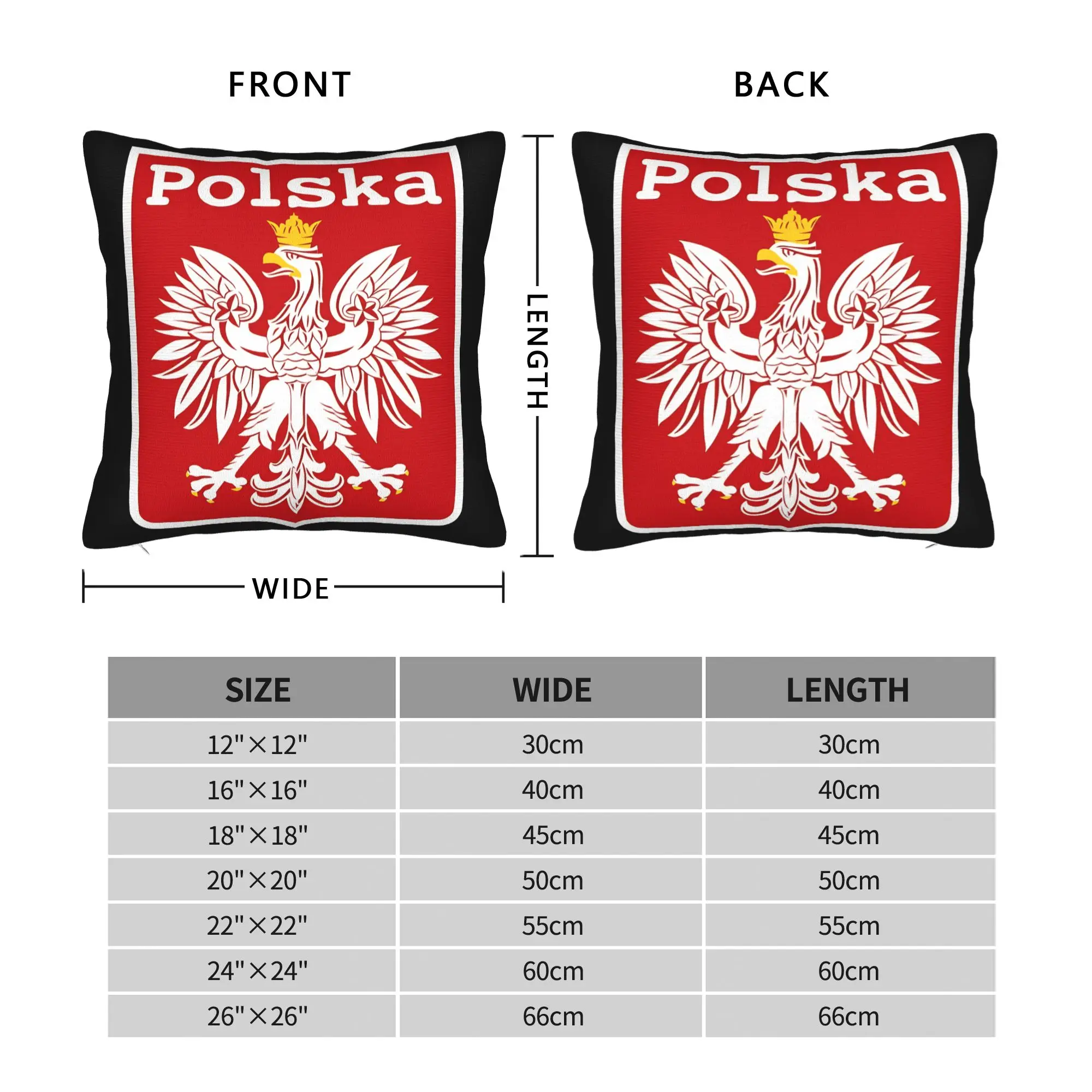 Polska Eagle Retro Polish Poland Pillow Case  Morden Pillow Cover Custom Pillowcases For Office Car Home Decor