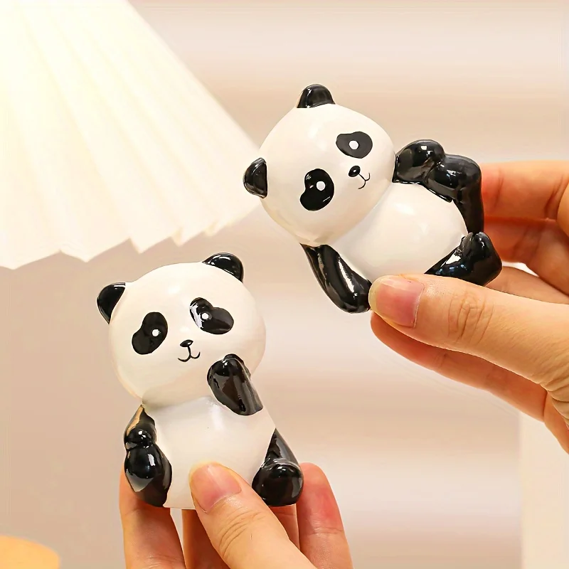 Picture 3: 1 panda hydroponic ornament, cute shape, desktop decoration, easy installation, suitable for desks, offices, etc