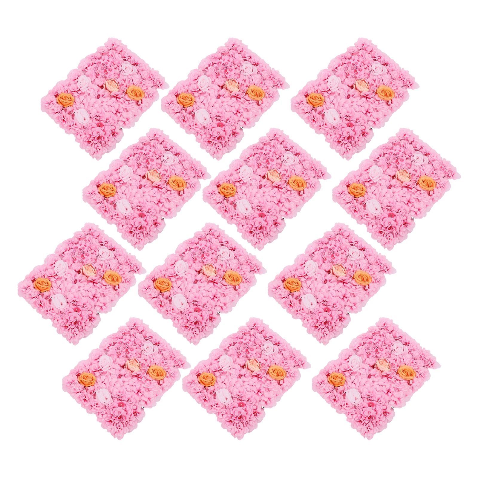 الحرير روز ديكور المنزل النباتات المقلدة ورد صناعي حائط الخلفية الزفاف الديكور زهرة جدار ديكور الزفاف الرومانسي #4