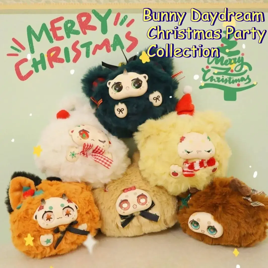 

Bunny Daydream Christmas Party Collection Blind Box Cute Plush Mystery Box Doll Bag Pendant Trend Plush Jewelry Collectible Gift