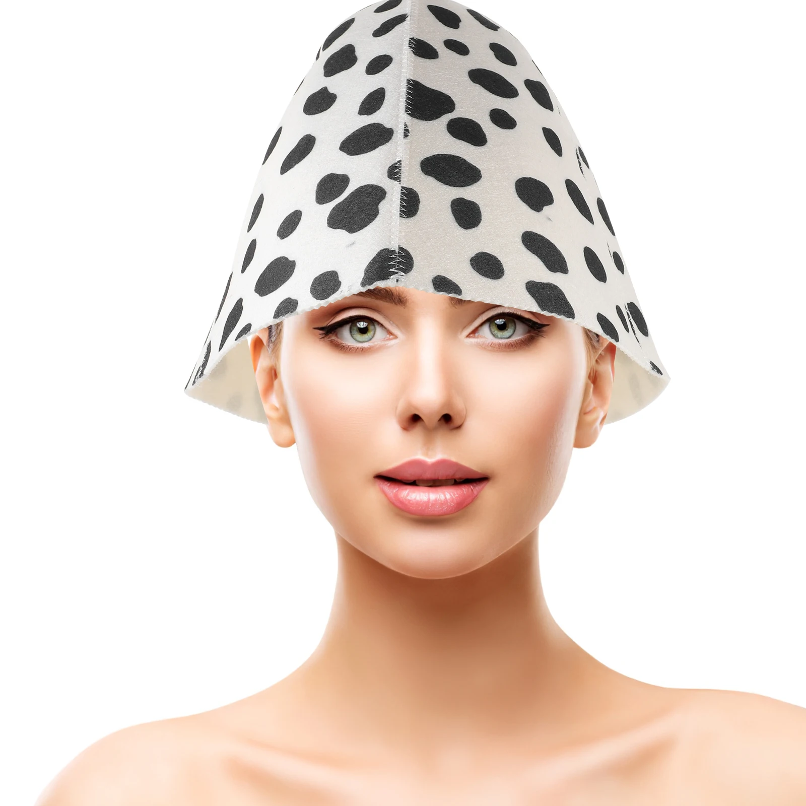 

Felt Sauna Hats Shower Caps Quick Dry Bath Accessories Ginkgo Snowflake Design Lightweight Portable Supplies