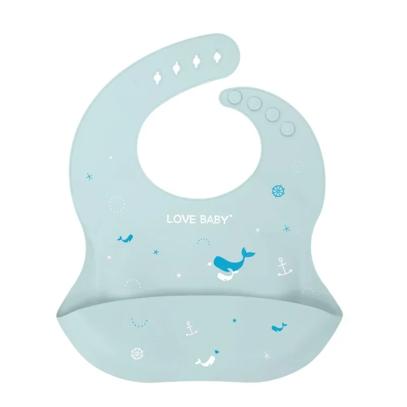 3D Baby Silicone Bibs Waterproof Lunch Apron Toddler Kids Girls Boy Children Saliva Solid Feeding Adjustable Eat Food Bib Aprons