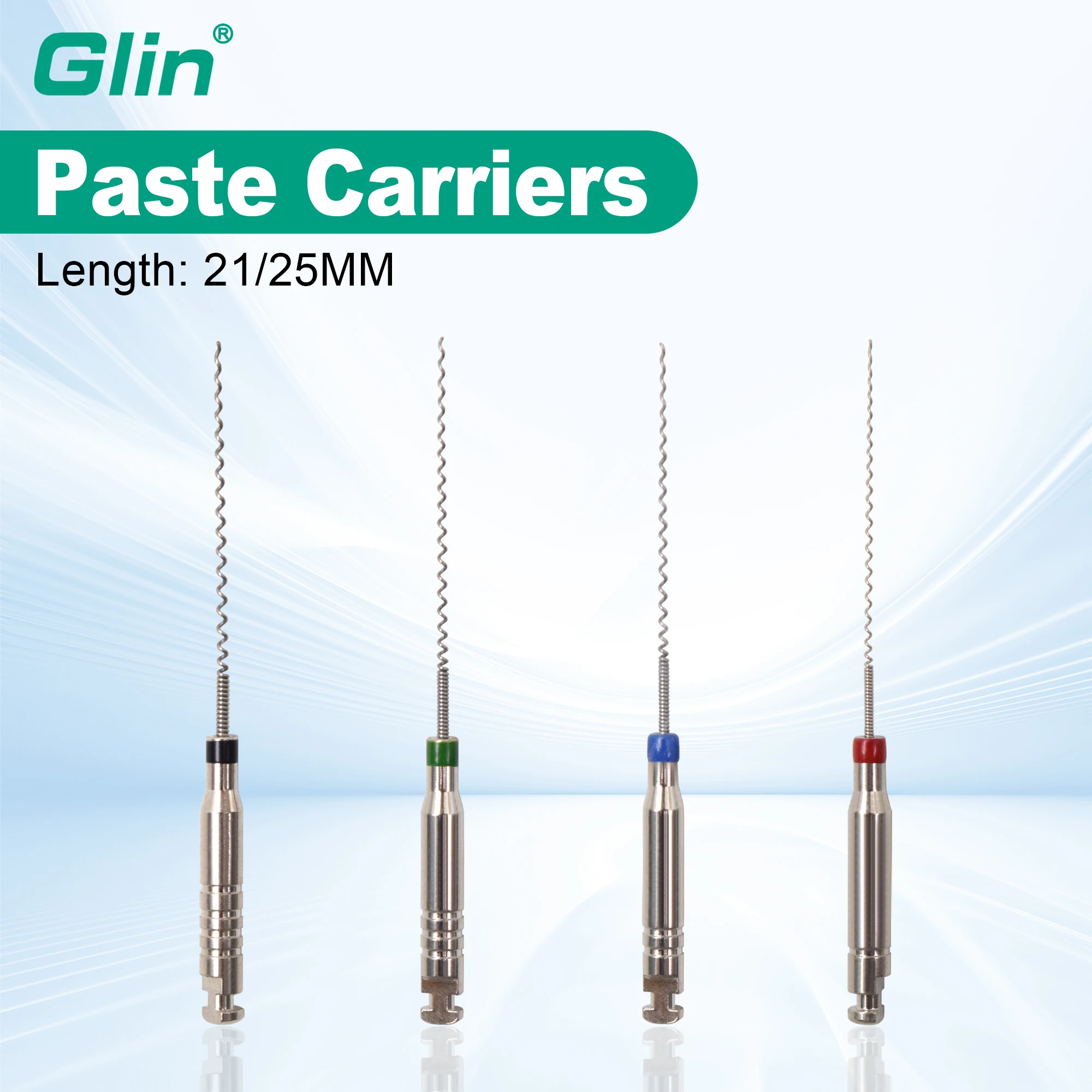 1 Box Glin Dental Dentistry Lentulo Paste Carriers Endodontic Reamers Drill Burs 4Pcs/Box Endo Files Dentist Instrument 21/25mm