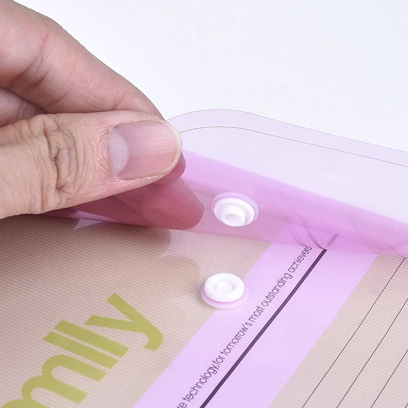 Transparent Plastic A5 Folders File Bag Document Hold Bags Folders Paper Storage