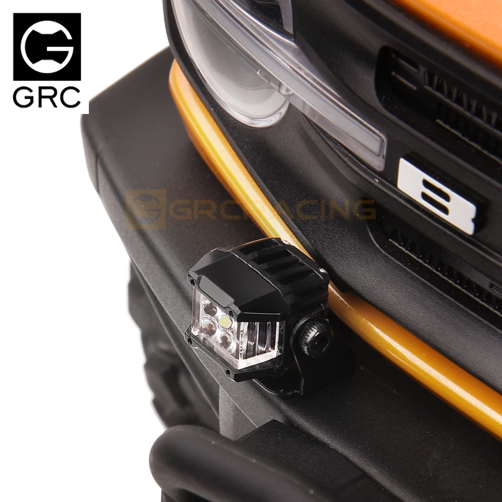 GRC simulation LED light 12mm square spotlight suitable for 1:10 RC off-road climbing vehicle TRX-4 SCX10 modified parts