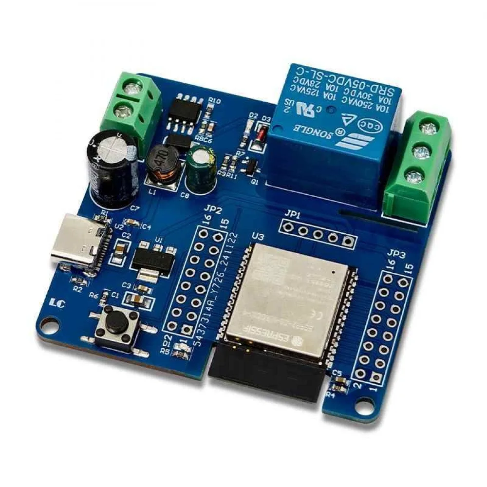 SP32-C6 Single Relay Module DC5-60V Relay Board Support Matter WiFi6 Bluetooth5.3 Zigbee3.0 Thread1.3 for Smart Home Devices