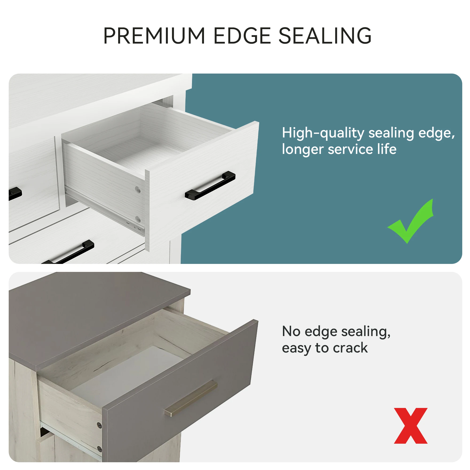 Meja rias antik untuk kamar tidur dengan 7 Laci, Laci desain Vintage laci kayu lemari laci untuk lemari, ruang tamu, lorong