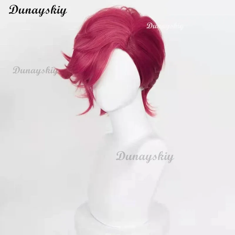 Game Arcane Season 2 Vi Jinx Cosplay Wig Vi 30cm Black and Red Hair For Women Men Halloween Carnival Party  Wig Customized