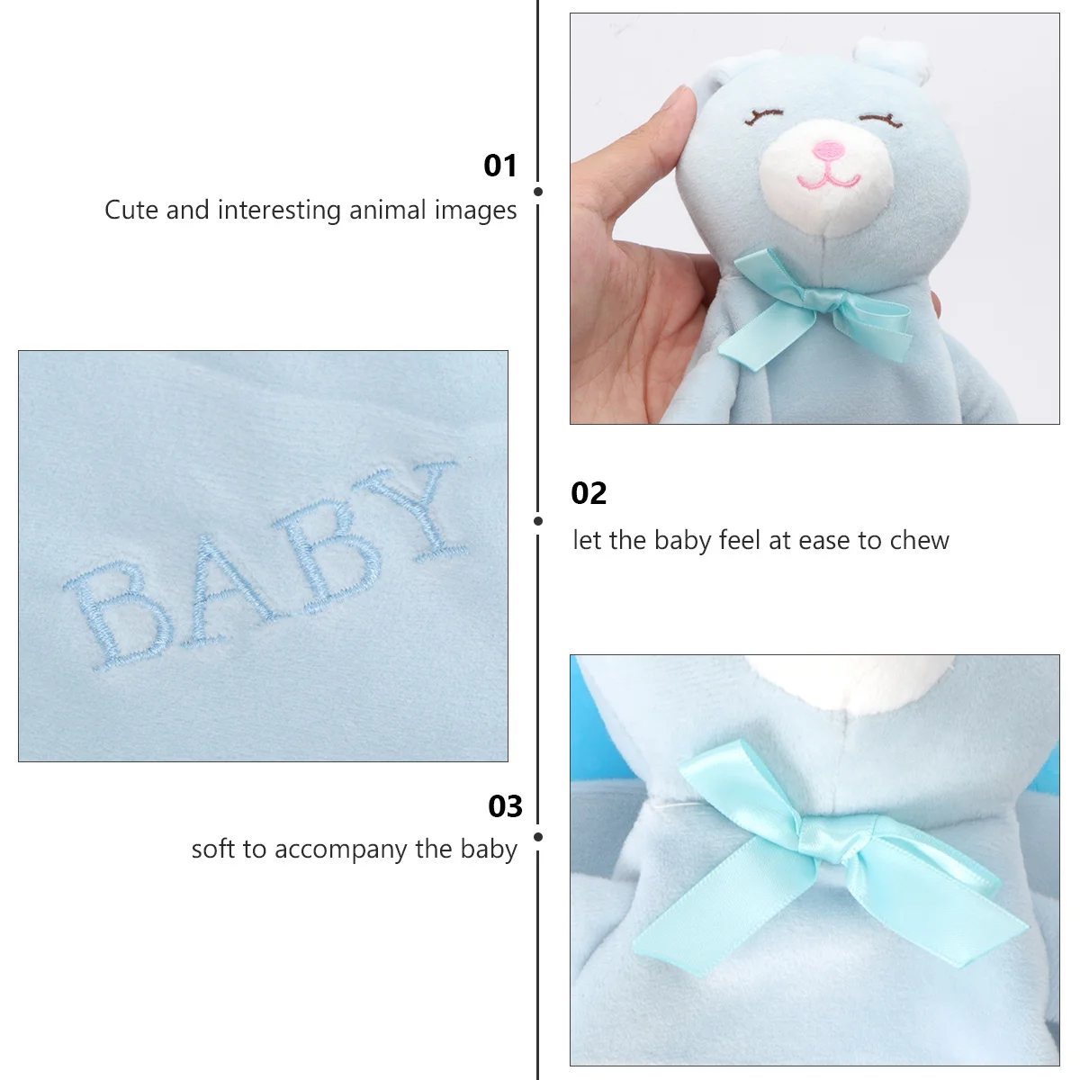Pacifying Towel Baby Saliva Cartoon Animal Appeasing Toy Gum Soothing Toys for Babies