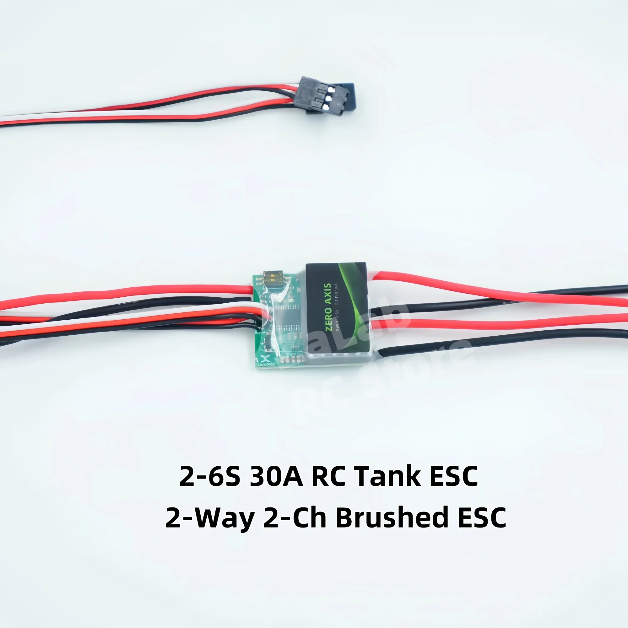 2-6S 30A geborstelde tweekanaals bidirectionele ESC met tankmixer voor rupsvoertuigen en boten (PWM-signaal)