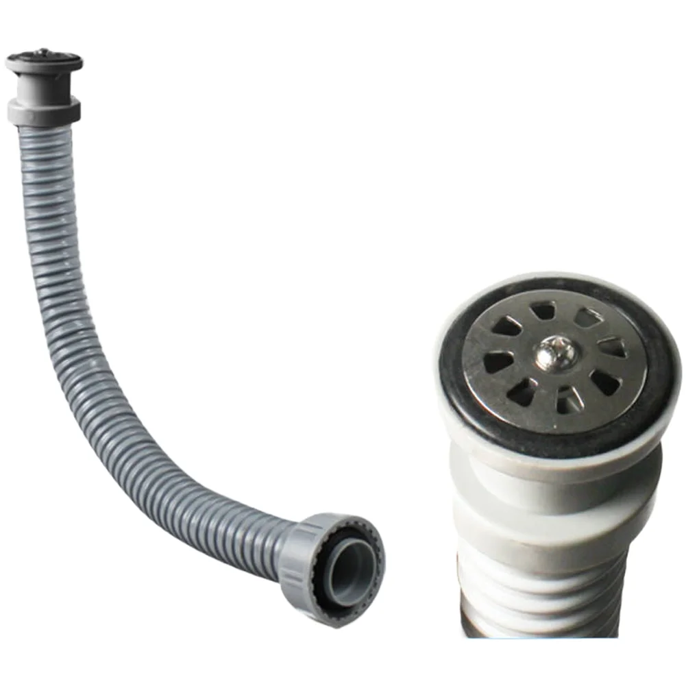 

460mm PP Wash Basin Overflow Pipe Round Joint Spill Hose Sink Drainage Drain Pipe Bathtub Water Flat Tub